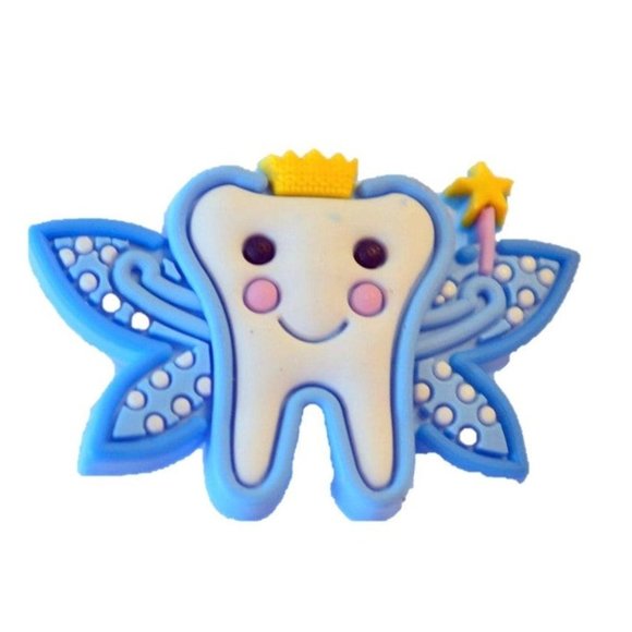 Dentist Blue Tooth Fairy with Wings Shoe Charm for Crocs Clogs (Set of 2) - Picture 1 of 4